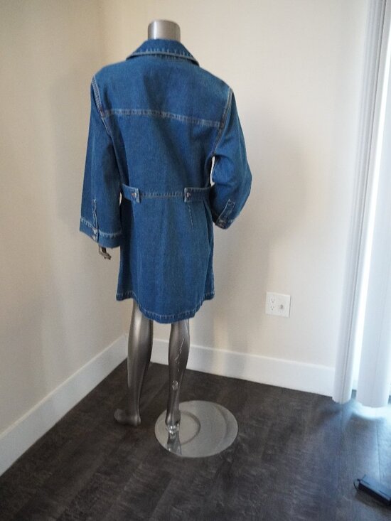 Veronica Beard McKinley Dress Blue Denim Shirt Dress Cotton Size Large - Picture 5 of 8